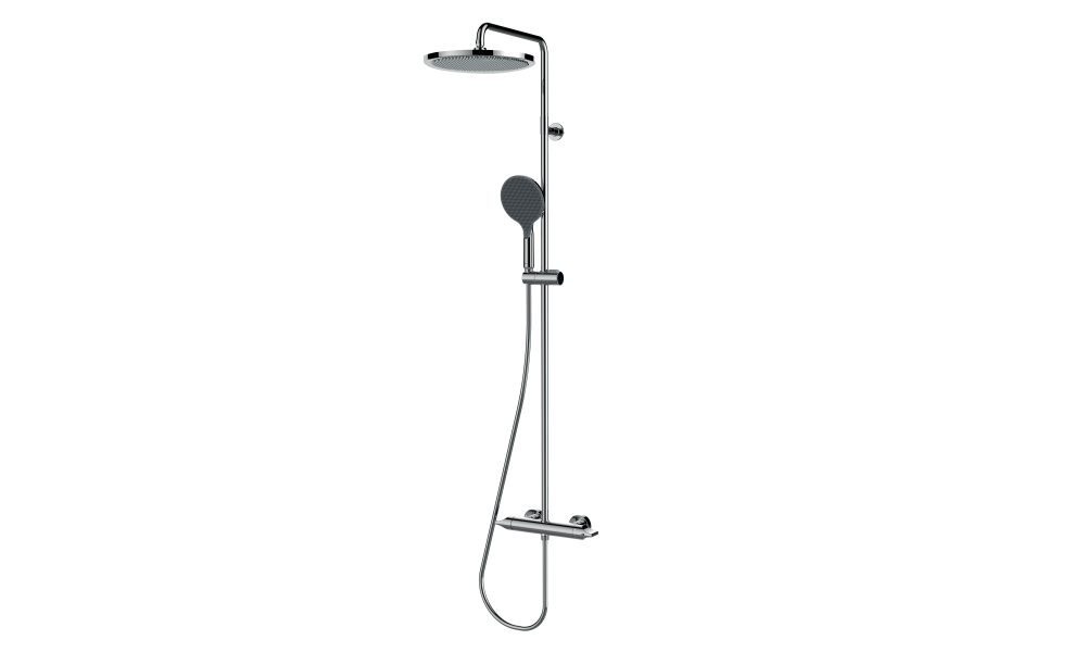 Душевая колонна BOSSINI Apice L10505.030 с термостатом, верхним душем, ручным душем, держателем и шл