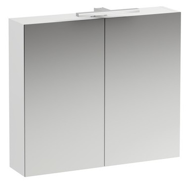Зеркальный шкаф Laufen Base (4.0280.2.110.261.1) (80 см) (белый глянцевый) с LED подсветкой